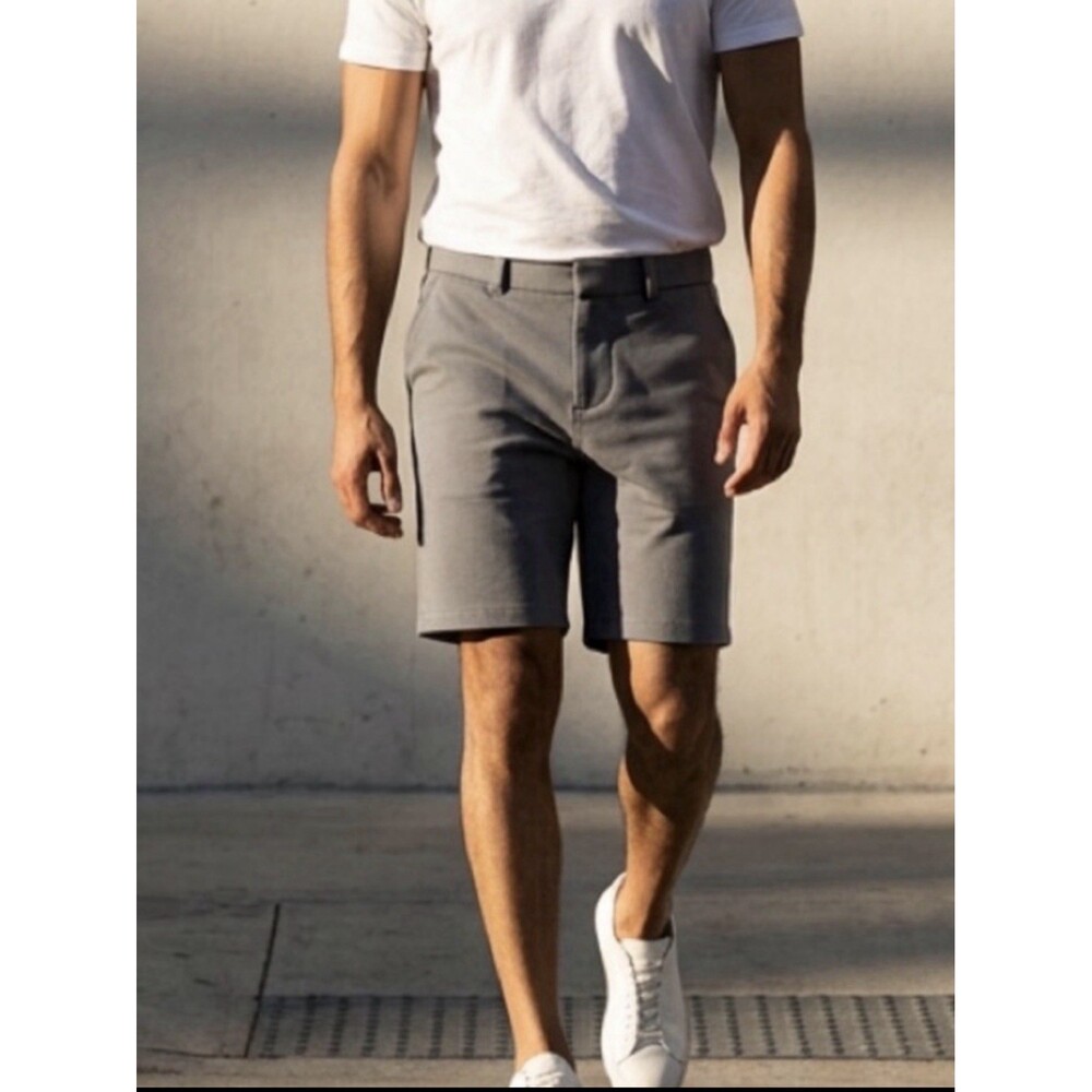 NWT SWET TAILOR Men’s 8” Gray Chino Short Regular Fit - Size 29